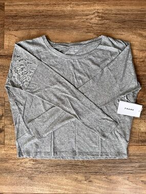 Frame Gray Le High Rise Garcon Long Sleeve Tee